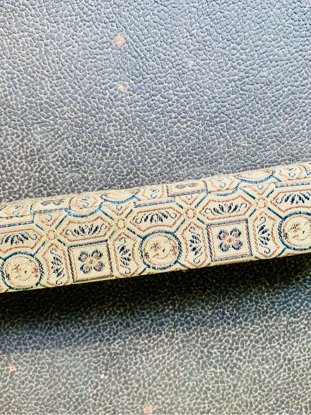 Asian Blue Floral Cloisonné Ballpoint Pen in Decorative Box